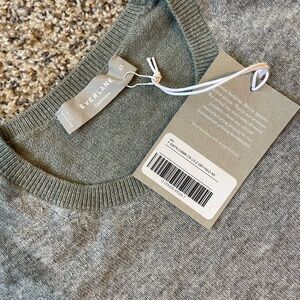 Everlane Cashmere Crewneck Sweater NWT Size XS Grey/Sage